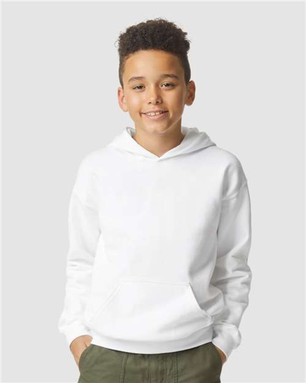 Gildan® Softstyle Youth Midweight Long Sleeve Hooded Sweatshirt